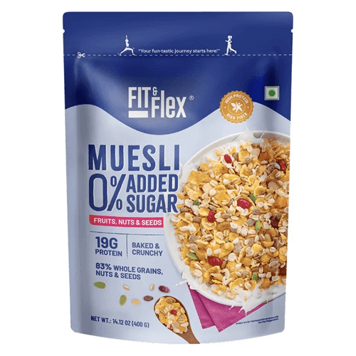 fit-and-flex-muesli-0added-sugar-Fruit-nuts-seed Fit & Flex Fruits, Nuts & Seeds Muesli 400G - Image 1