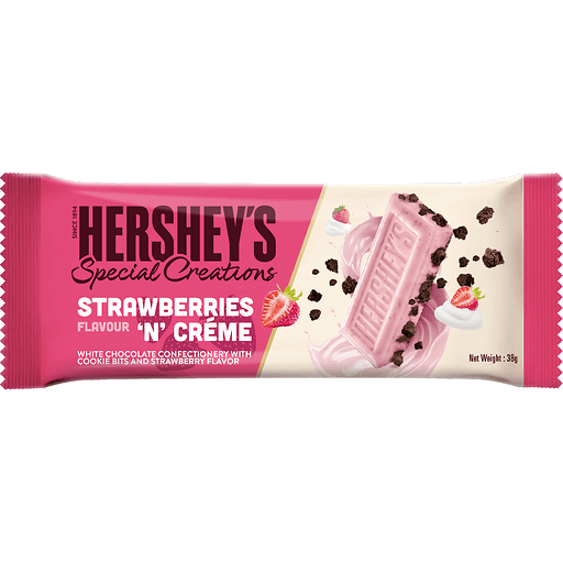 b9514640de3b44d5af4f602e2d14b249_large Hersheys Strawberries N Creme 38G - Image 1
