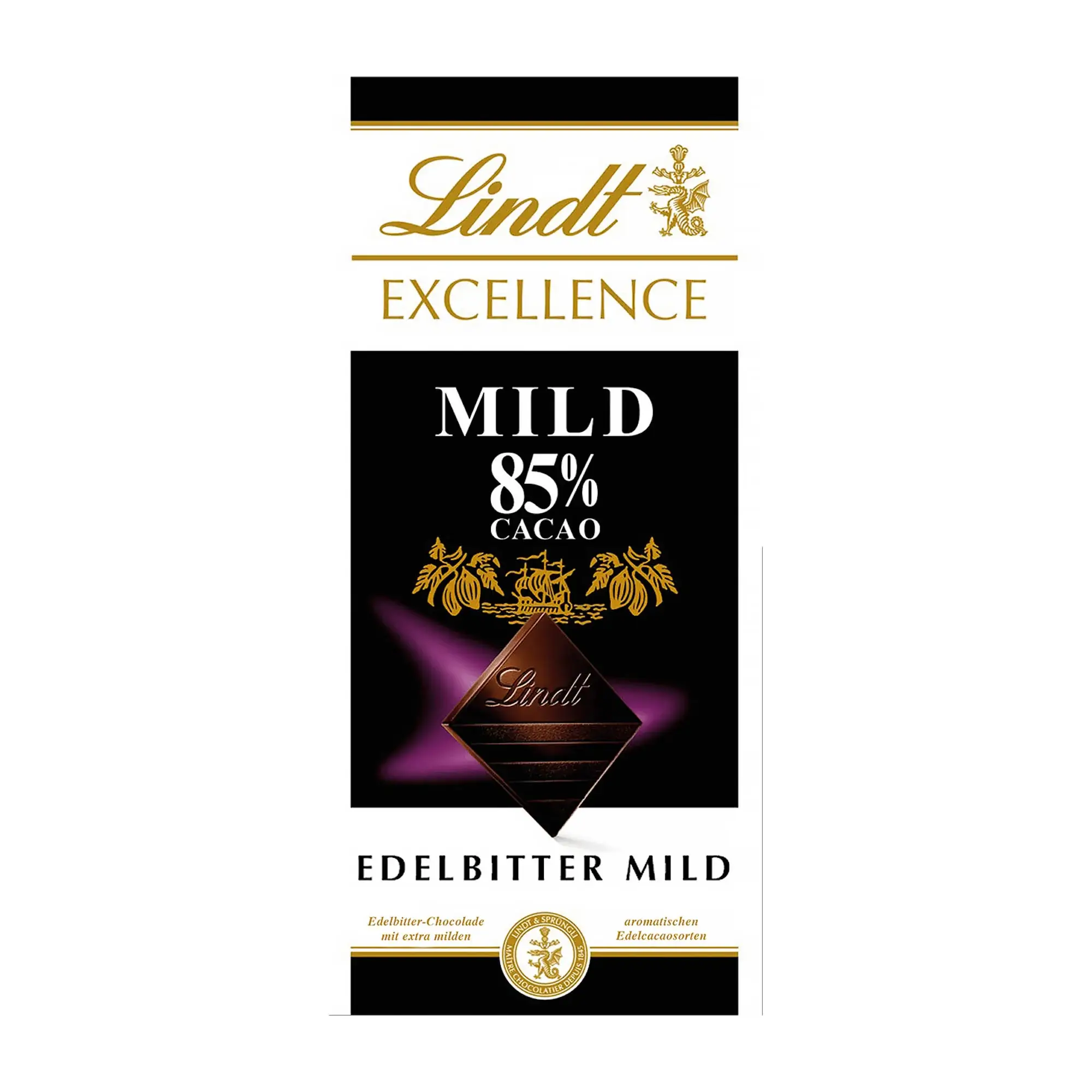 excellence-85-cocoa-mild.jpg Lindt Mild 85% Dark Chocolate 100G - Image 1