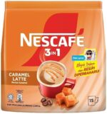 Nescafe 3 in 1 Caramel Latte 15 Sachet Pack 345G