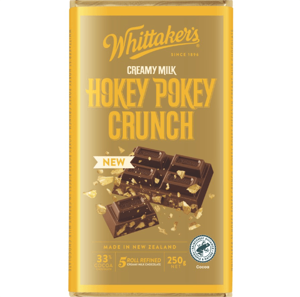 1738611168_Whittakers20Creamy20Milk20Hokey20Pokey20Crunch20Chocolate20250g Whittakers Creamy Milk Hokey Pokey Crunch Bar 250G - Image 1
