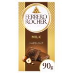 Ferrero Rocher Milk Hazelnut Chocolate Bar 90G
