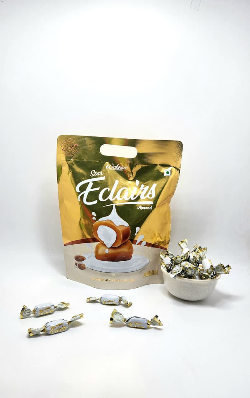 eclairs almond Star Eclairs Almond Chocolate Toffee 100pcs Pack 250G - Image 1