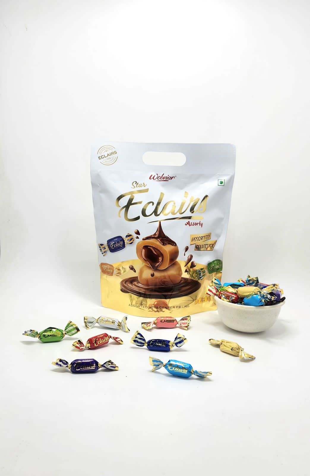 eclairs assorted Star Eclairs Assorted Collection Chocolate Toffee 100pcs Pack 250G - Image 1