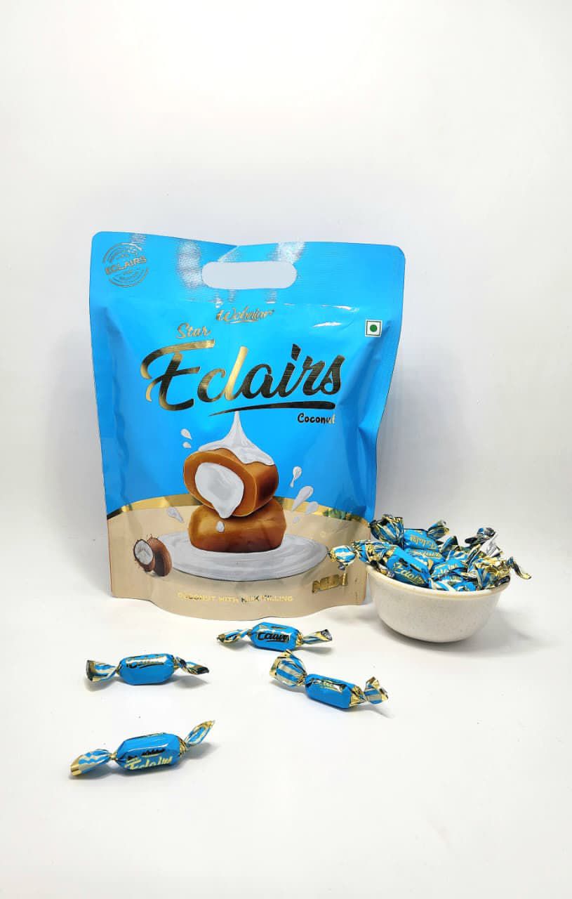 eclairs coconut Star Eclairs Coconut Chocolate Toffee 100pcs Pack 250G - Image 1