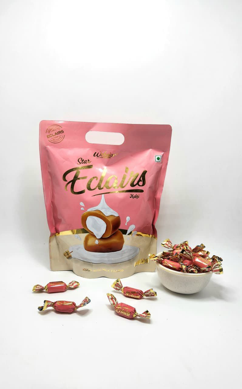 eclairs kulfi Star Eclairs Kulfi Chocolate Toffee 100pcs Pack 250G - Image 1