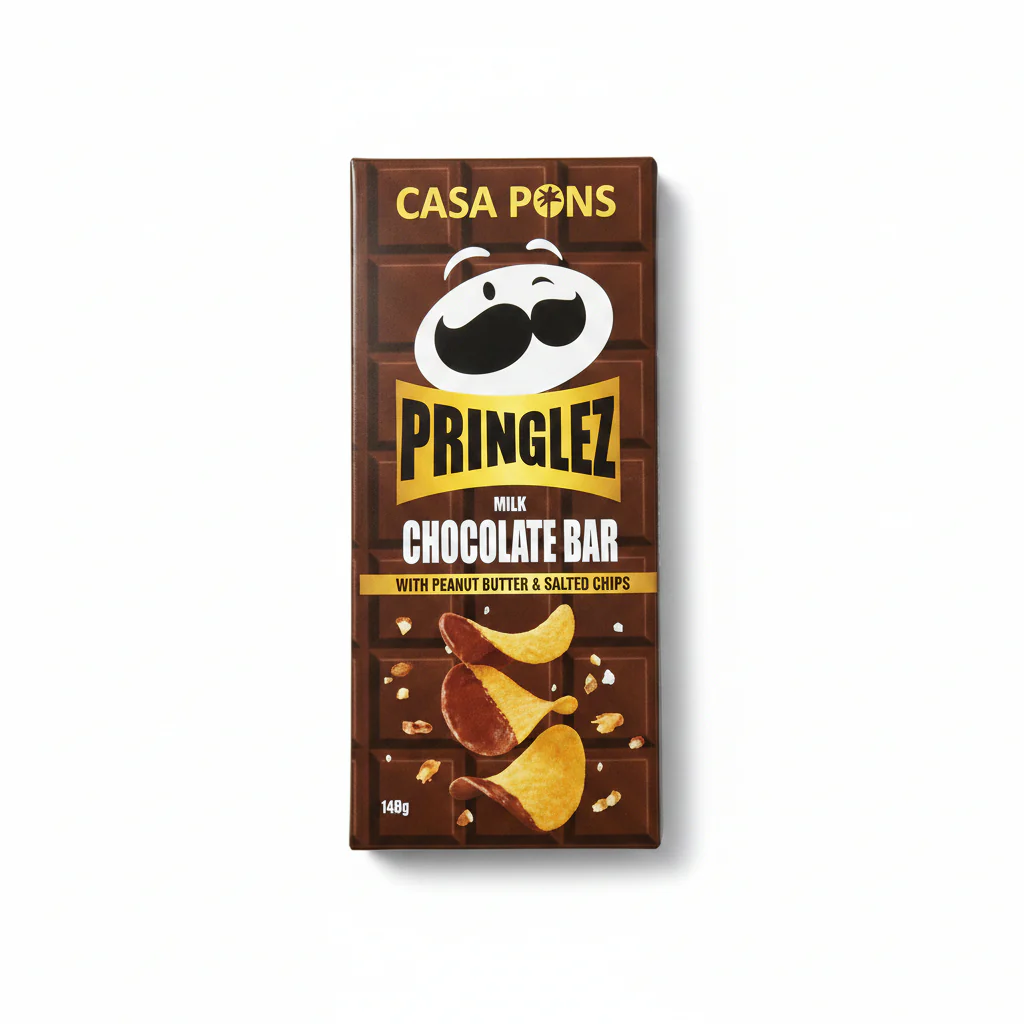 images_22_1024x.jpg Pringlez Peanut Butter & Salted Chips Milk Chocolate Bar 140G - Image 1