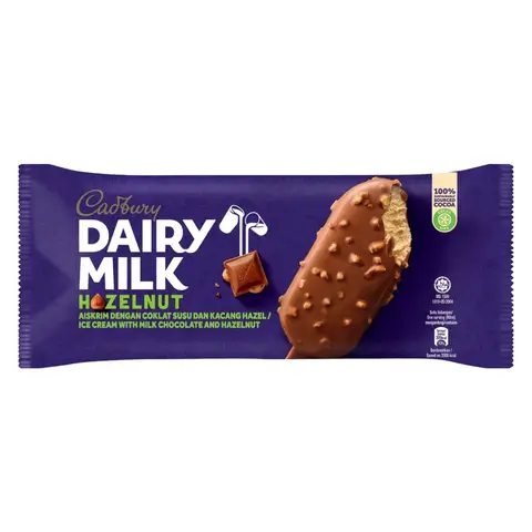 6913ec05530c12504c99b567.jpg Cadbury Dairy Milk Hazelnut Ice Cream Stick 80ML - Image 1